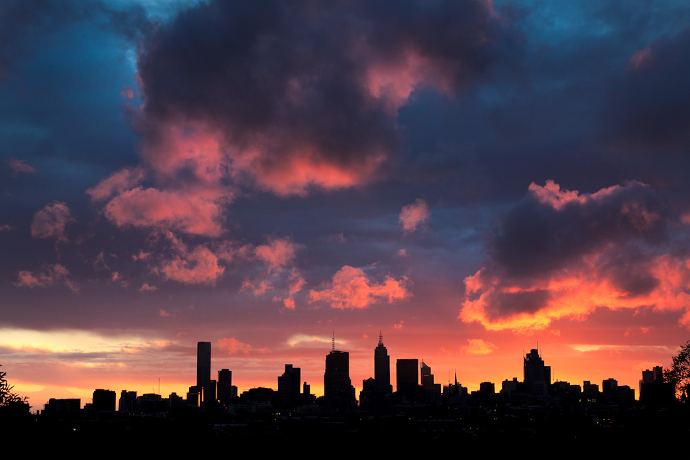 skyline sunset | Melbourne Street